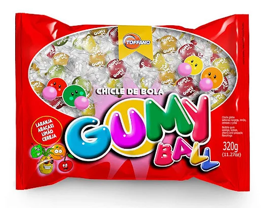 5059 - CHICLE DRAGEADO GUMY BALL SORTIDO 320g - TOFFANO