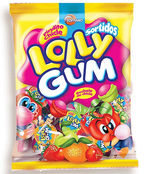 5054 - PIRULITO LOLLY GUM FRUTAS 600g - TOFFANO