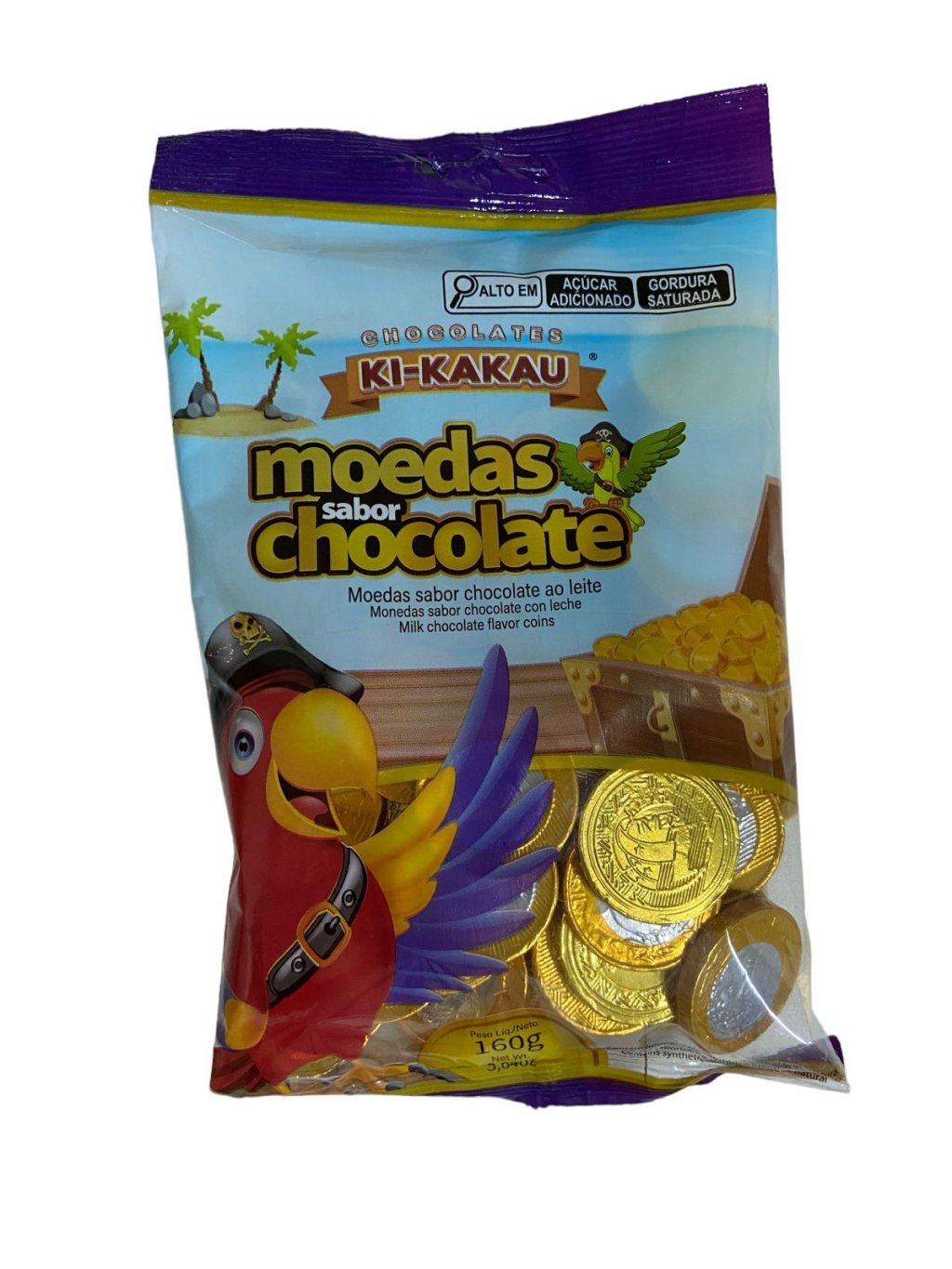 5094 - MOEDAS AO LEITE PACOTE 160g - KIKAKAU