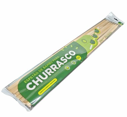 5161 - ESPETAO DE BAMBU 50cm C/10un - NATURAL PRODUTOS