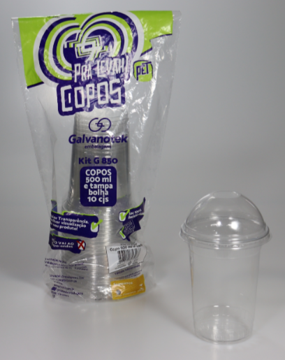 3208 - EMBALAGEM G850SF COPO 500ml C/TAMPA BOLHA C/10cj - GALVANOTEK