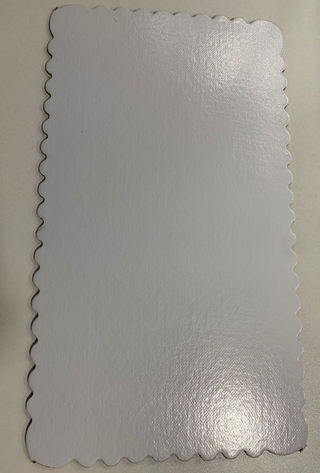 321 - CAKE BOARD RETANGULAR 200X350mm BRANCO - PLAC