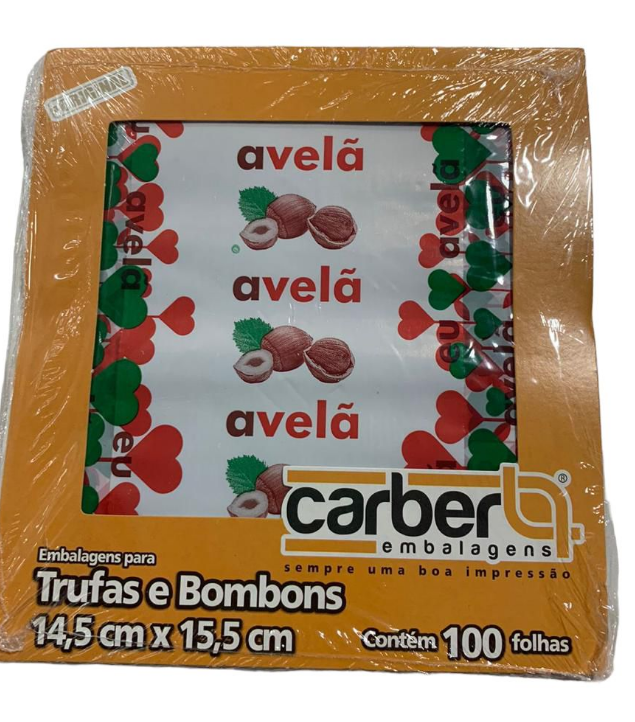 5281 - EMBALAGEM TRUFA AVELA 14,5x15,5cm C/100un - PC/CROMUS