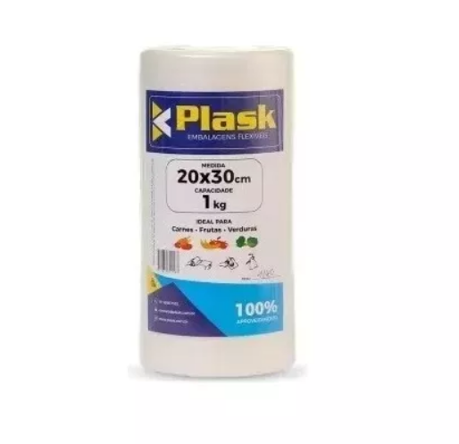 220 - BOBINA PICOTADA FUNDO RETO 20X30 Kg - PLASK