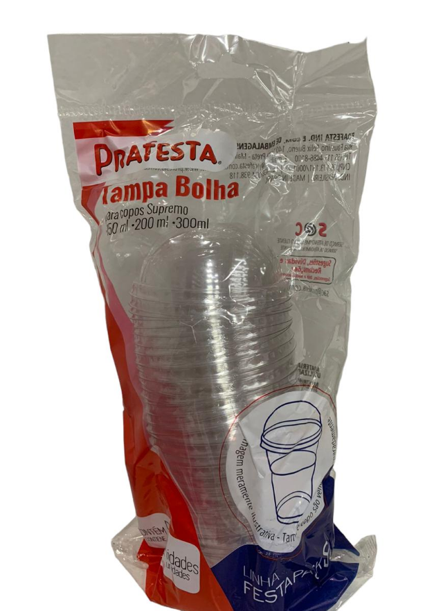 5303 - TAMPA BOLHA SUPREMO  150/200/300ml C/50un - PRAFESTA 