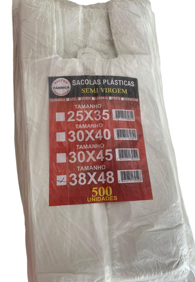 5269 - SACOLA BRANCA 38X48 C/500un - PACTUS 