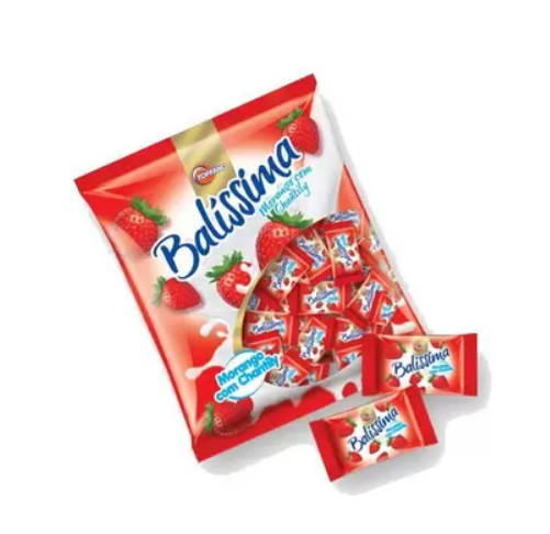 5329 - BALA BALISSIMA MORANGO C/CHANTILLY 500g- TOFFANO