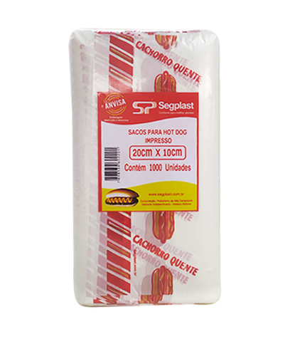 5321 - SACO CACHORRO QUENTE IMPRESSO 20X10 C/1.000un - SEGPLAST 