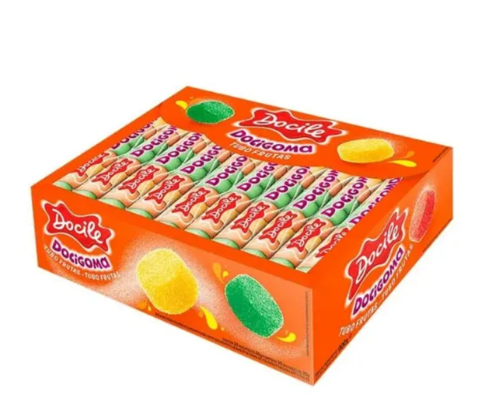 5350 - GOMA TUBO SORTIDO DP 30X30g - DOCILE 