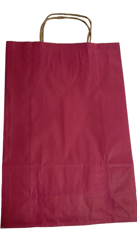 5436 - SACOLA PAPEL KRAFT ROSA 24X10X33 - LELU