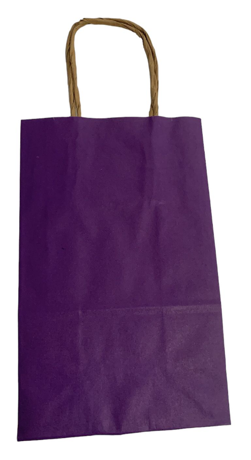 5445 - SACOLA PAPEL KRAFT ROXA 18X09X24 - LELU