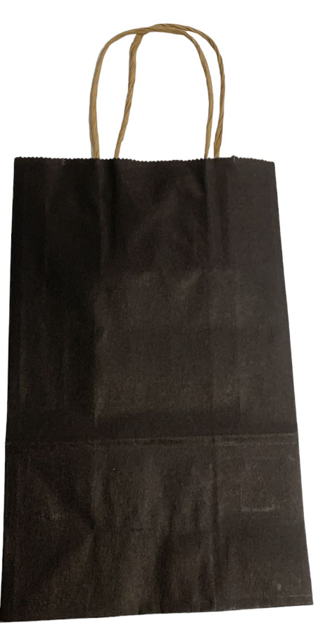 5440 - SACOLA PAPEL KRAFT PRETA 14X08X16 - LELU