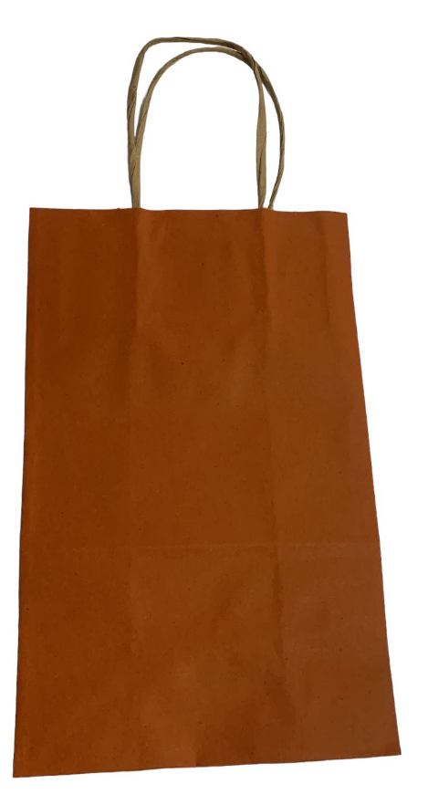 5431 - SACOLA PAPEL KRAFT LARANJA 18X09X24 - LELU