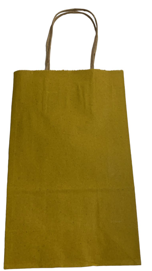 5430 - SACOLA PAPEL KRAFT AMARELA 18X09X24 - LELU 