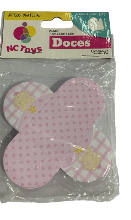 5482 - FORMA 4 PETALA BABY MENINA C/50un - NC TOYS 