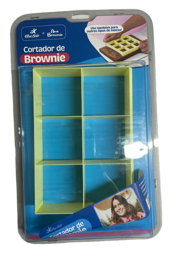 5501  -CORTADOR DE BROWNIE 6x6cm - BLUE STAR
