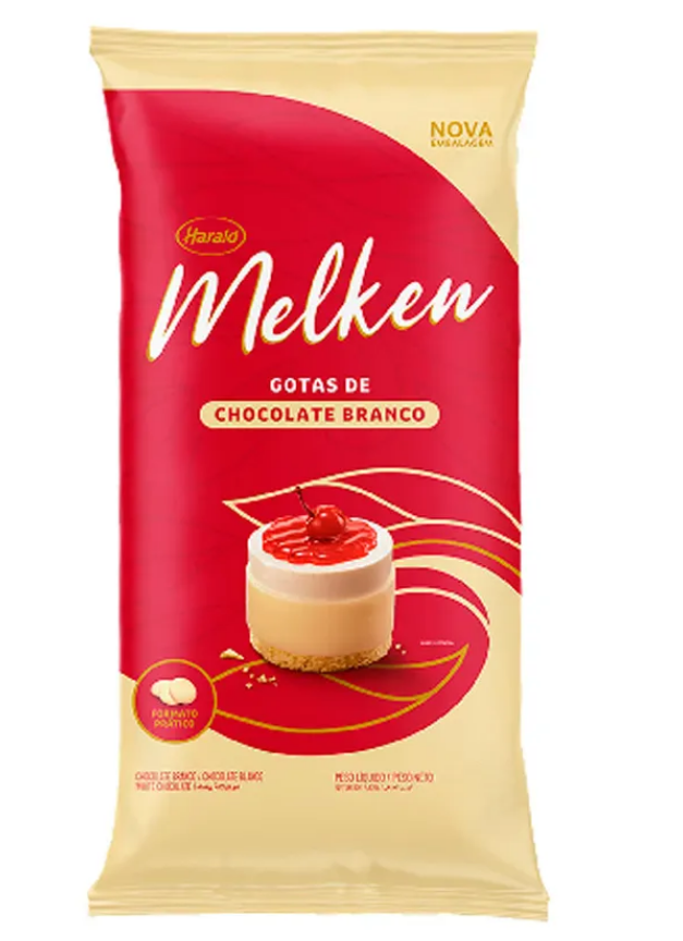 5520  -CHOCOLATE  GOTAS BRANCO MELKEN 2,05kg - HARALD