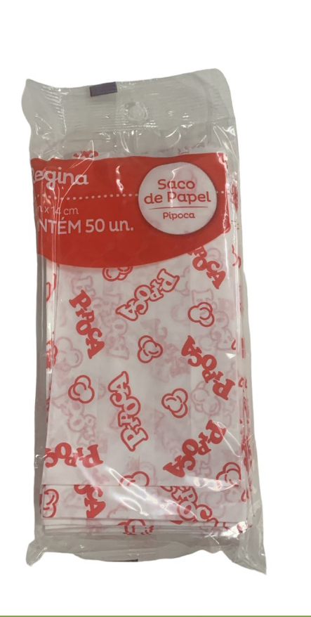 4944 - SACO PAPEL PIPOCA 50un - REGINA