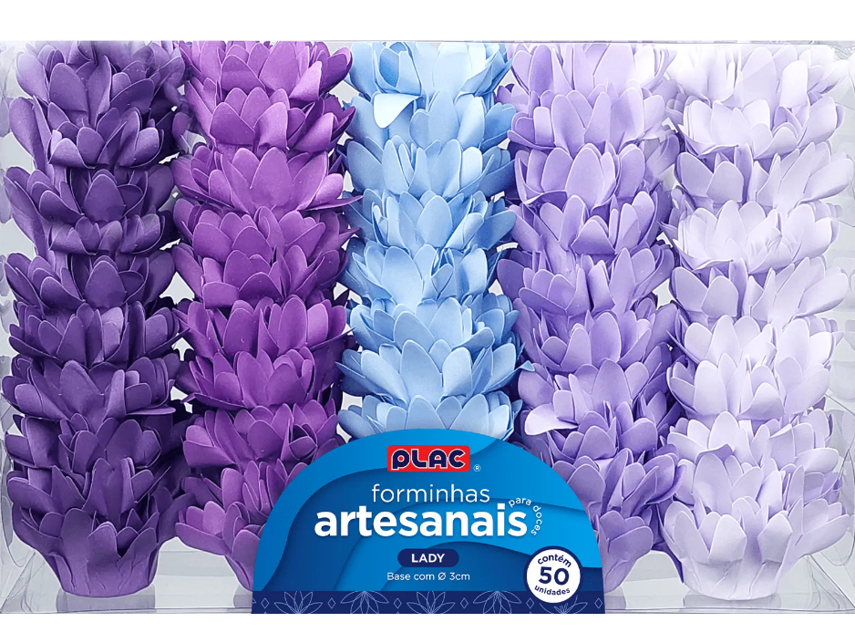 5576 - FORMA PARA DOCE LADY CAMPOS DE LAVANDA  C/50un - PLAC