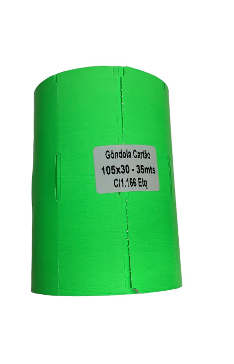 5580 - ETIQUETA GONDOLA VERDE C/166un - EXPRESS ETIQUETAS