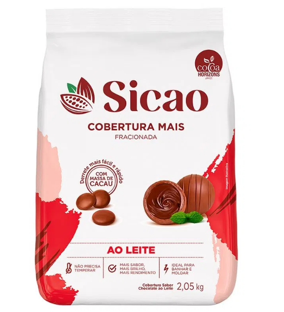 5602 - COBERTURA  GOTAS AO LEITE MAIS 2,05kg - SICAO