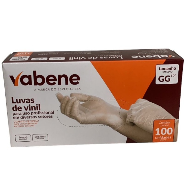 4202 - LUVA VINIL SEM PÓ GG C/100un - VABENE