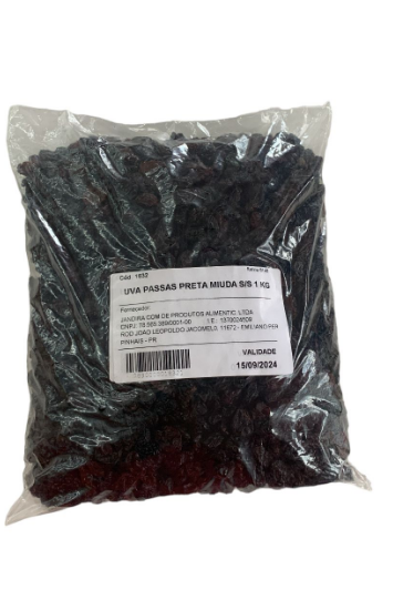 5533 - UVA PASSA PRETA MIUDA S/S 1 KG - AMORIX