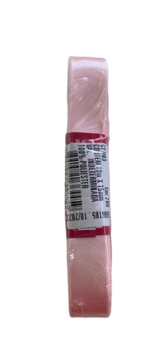 1672 - FITA CETIM 15mm COR 206 ROSA CLARO 10m - FITAS PROGRESSO