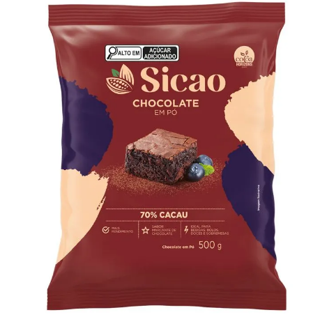 5734 - CHOCOLATE EM PÓ 70% 500g - SICAO