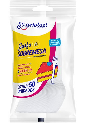 373 - GARFO SOBREMESA BRANCO C/50un PS GSB-520 - STRAWPLAST