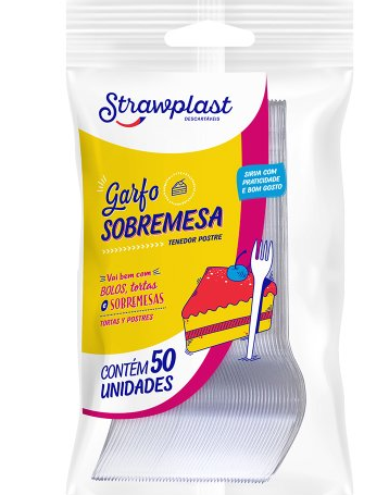 372 - GARFO SOBREMESA CRISTAL C/50un PS GSC-521 - STRAWPLAST