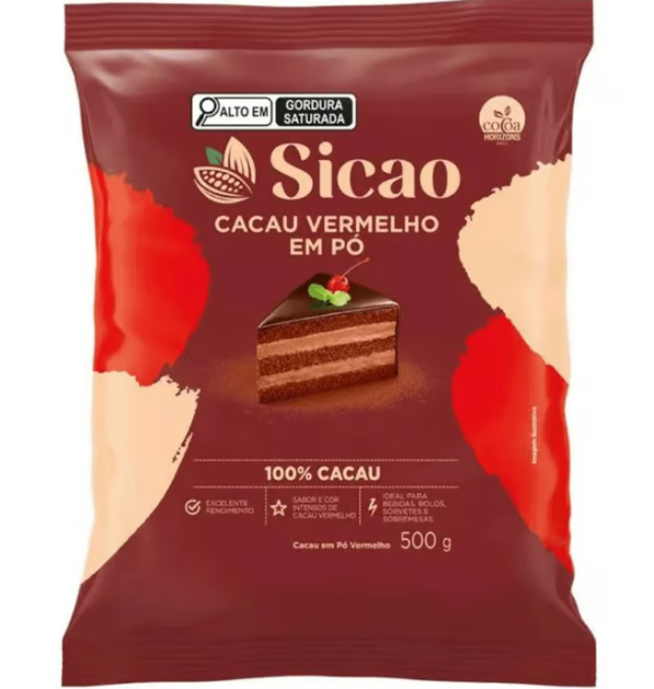 5881 - CACAU EM PO 100% VERMELHO 500g - SICAO