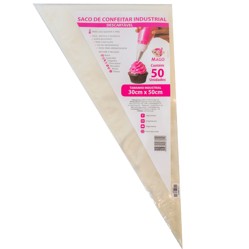 5953 - SACO CONFEITAR INDUSTRIAL 30x50 C/50un - MAGO