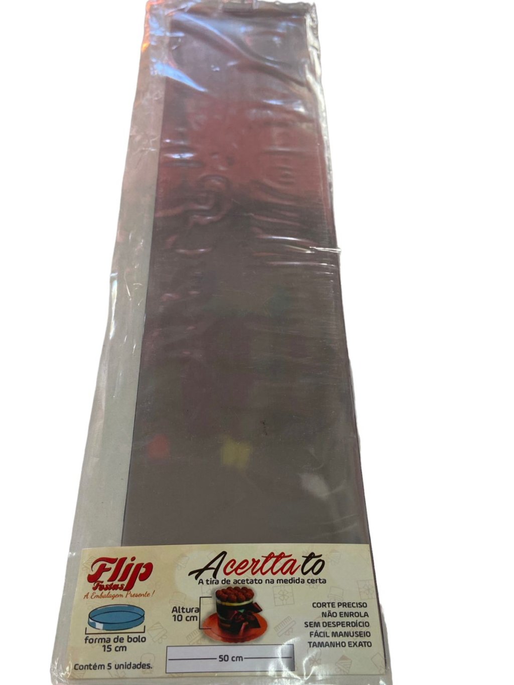 5891 - ACETATO 50x10cm FORMA 15cm C/5un - FLIP