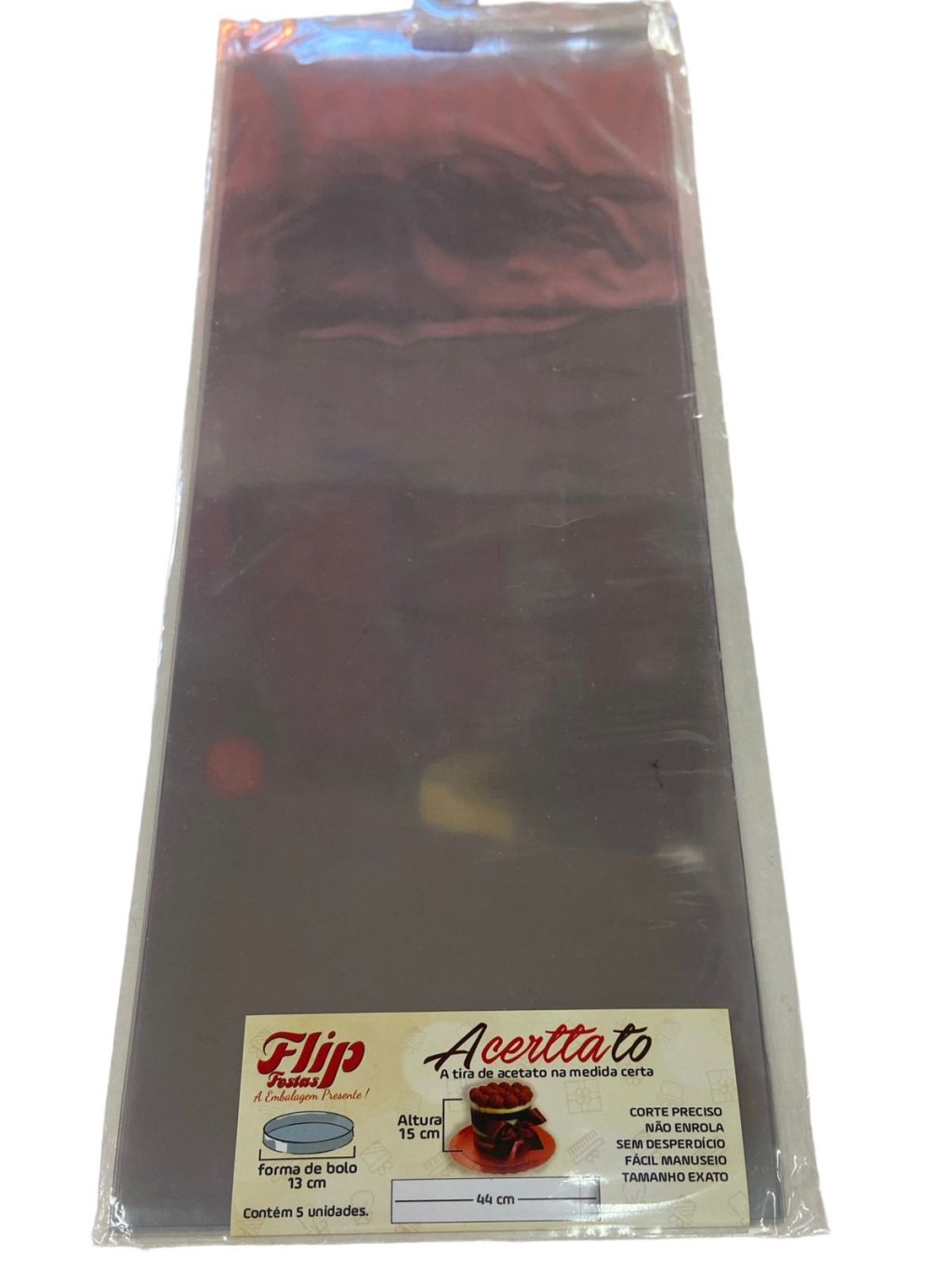 5898 - ACETATO 44x15cm FORMA 13cm C/5un - FLIP
