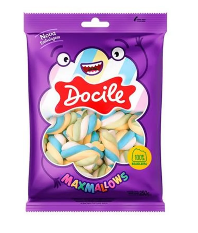 5961- MARSHMALLOW TWIST 3 COLOR BAUNILHA 250g - DOCILE 