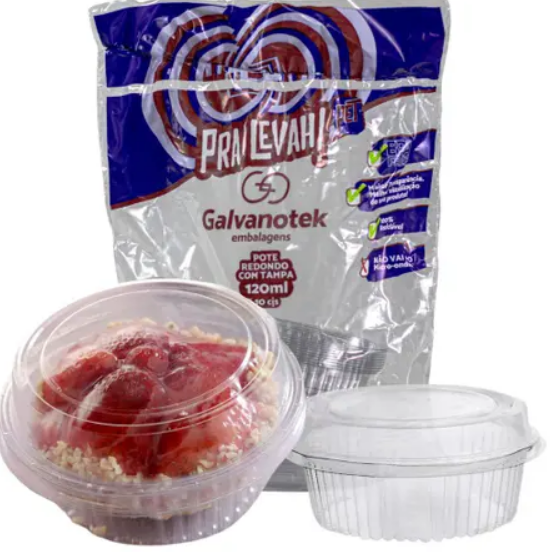 16002 - EMBALAGEM G645SF MINI DOCE RED. CRISTAL 120ml C/10cj - GALVANOTEK