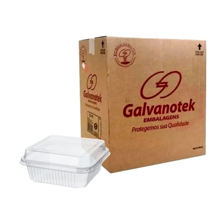 16024 - EMBALAGEM G650 DOCE QUADRADO CRISTAL 200ml C/300cj - GALVANOTEK