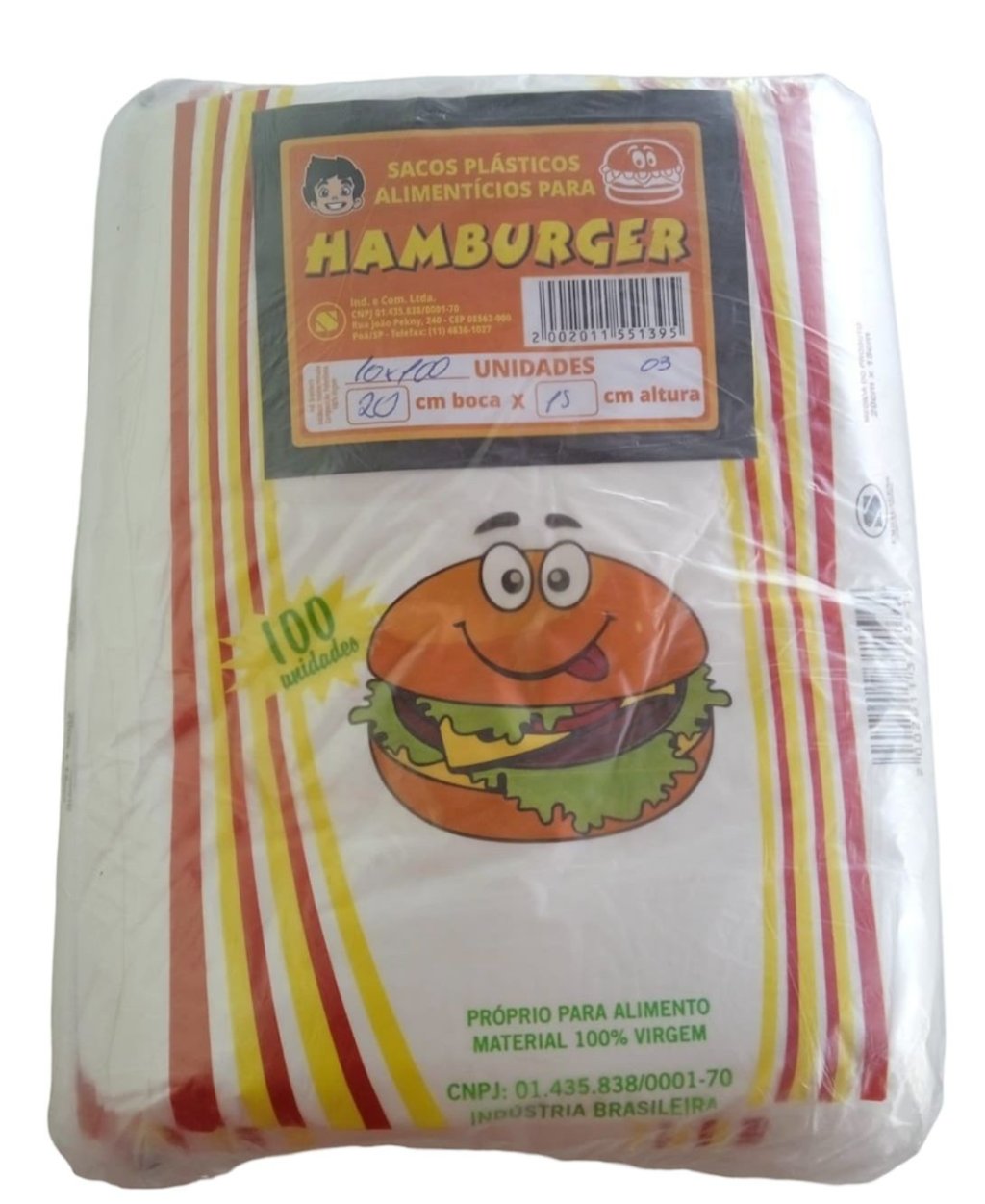 5886 - SACO HAMBURGUER 20X15 C/1000 SILVANI 