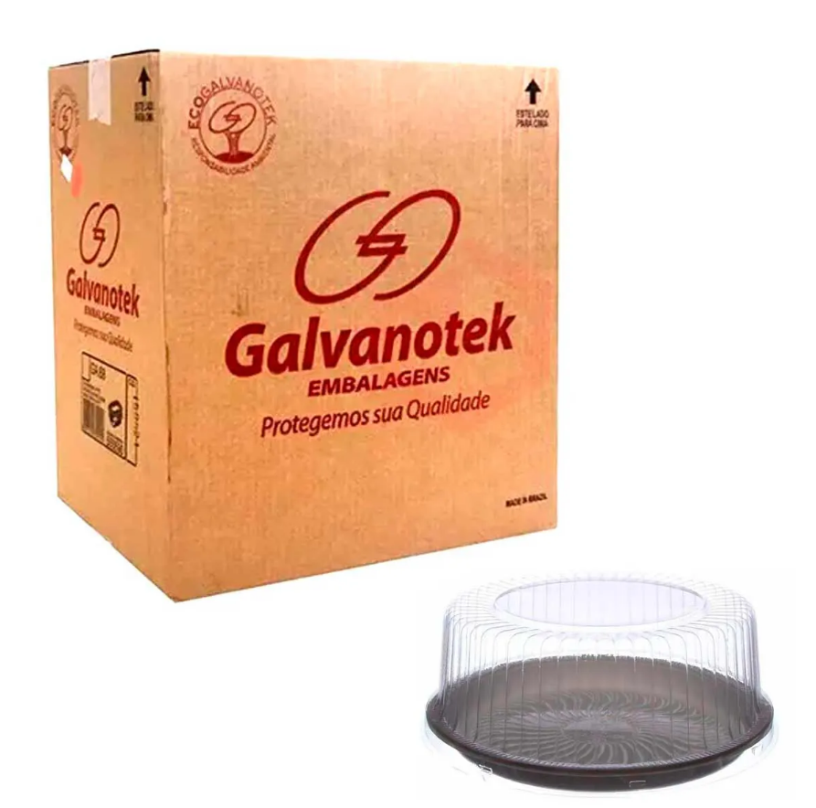 2182 - EMBALAGEM G56MA TORTA MEDIA ALTA PRETA 2kg CX C/ 50cj - GALVANOTEK 