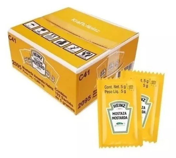16065 - MOSTARDA SACHE C/176un 5g - HEINZ