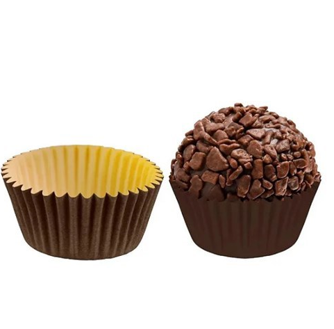 16125 - FORMINHA N 5 GOURMET LAMINADA MARROM C/ DOURADO 50un - REGINA