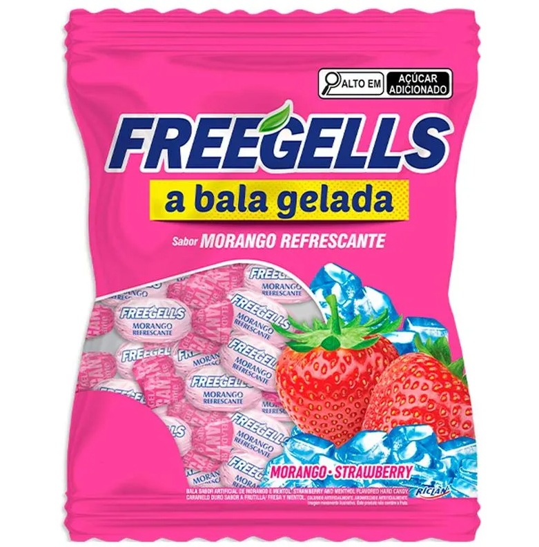 16201 - BALA FREEGELLS MORANGO 475g - RICLAN