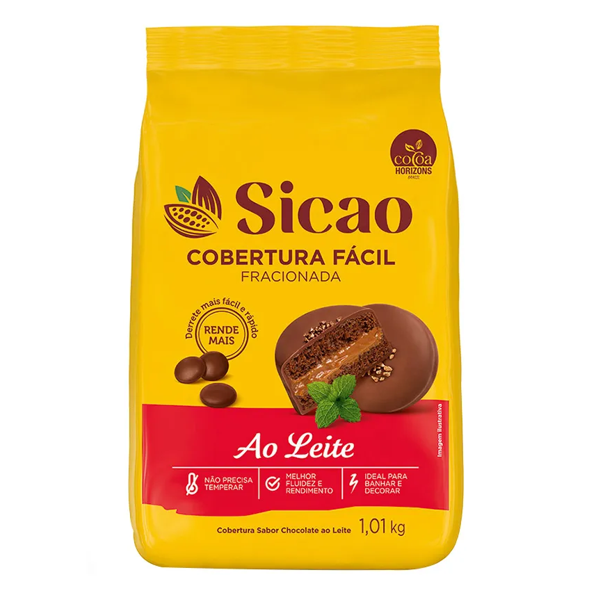16297 - COBERTURA GOTAS AO LEITE FACIL 1,01kg  - SICAO