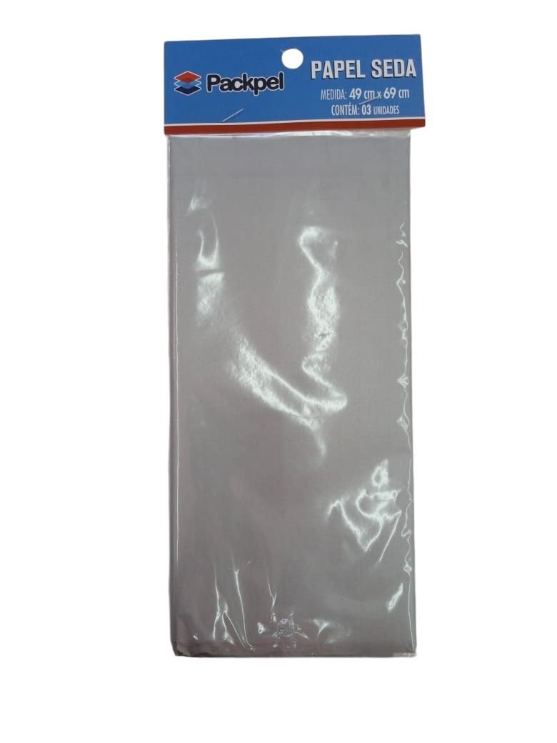 16227 - PAPEL SEDA AUTO SERV PRATA 49x69 C/3un - PC/CROMUS