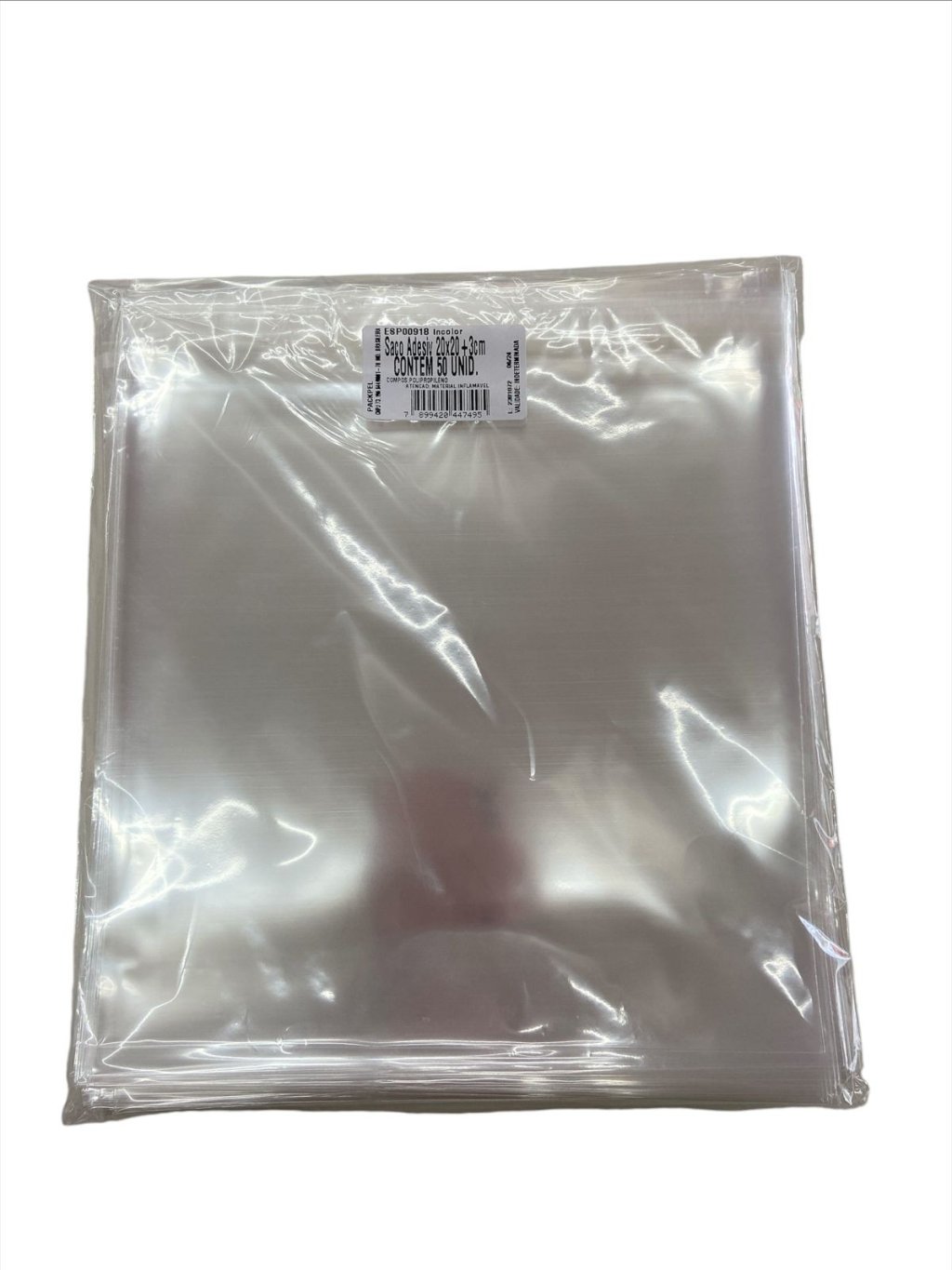 16212 - SACO ADESIVO 20x20+3 ABA C/50un - PC/CROMUS