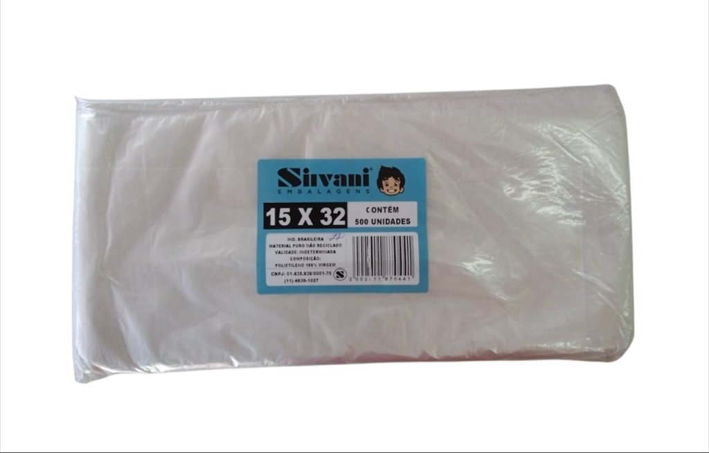 16396 - SACO PLASTICO 15X32 C/500un - SILVANI 