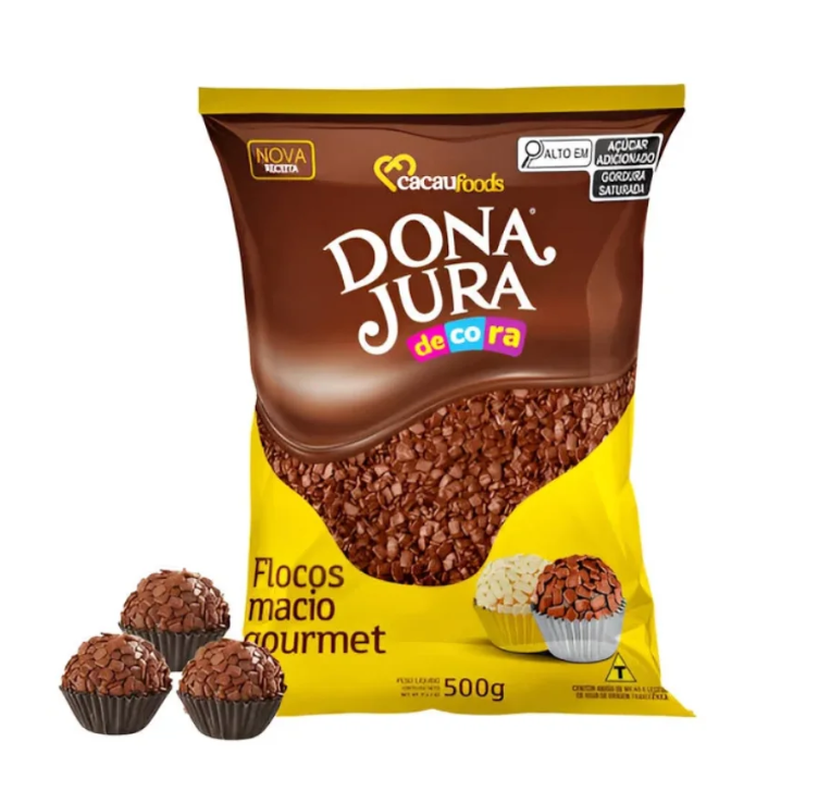 3412 - FLOCOS MACIO DONA JURA CHOCOLATE 500g - CACAU FOODS
