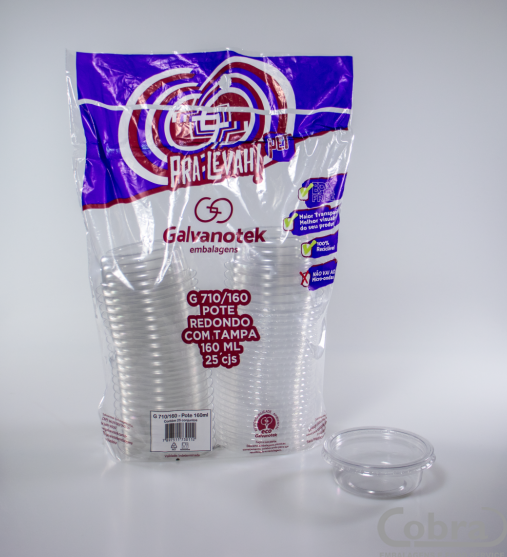 16546 - EMBALAGEM G710 POTE 160mL PRALEVAR C/25cj - GALVANOTEK 