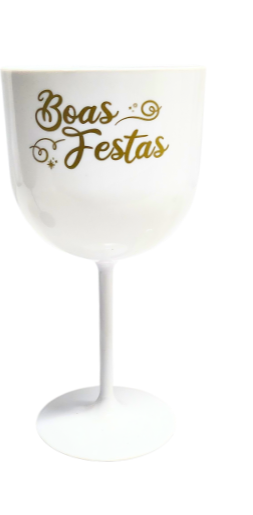 16444 - TACA GIN BOAS FESTAS BRANCO 600ml - LSC TOYS 